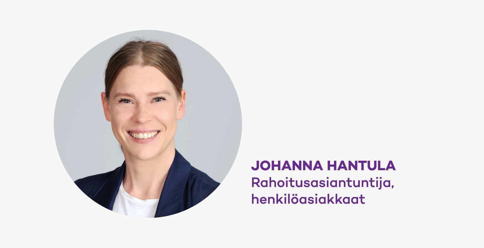 Rahoitusasiantuntija Johanna Hantulan kuva