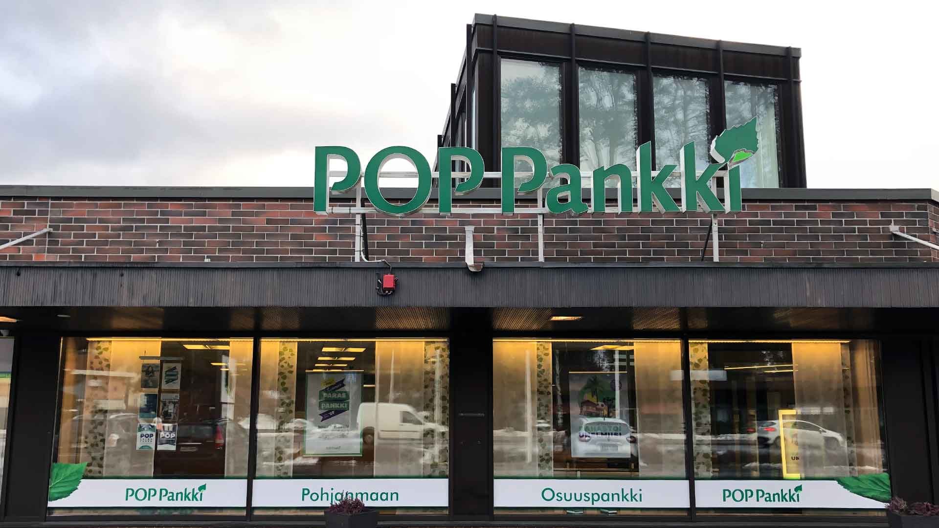 POP Pankki Pohjanmaan Alahärmän konttori.