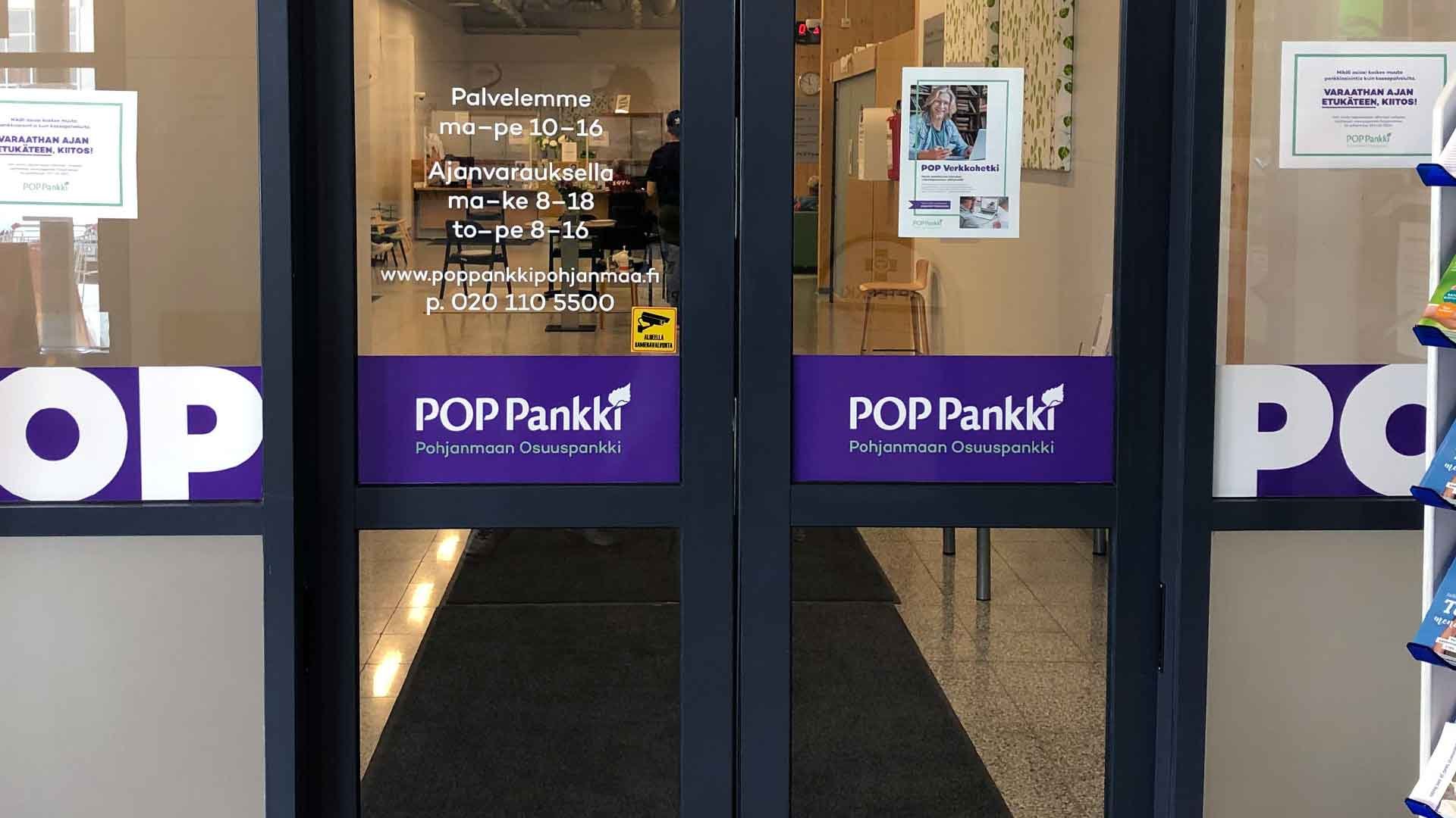 POP Pankki Pohjanmaan Kauhavan konttori.