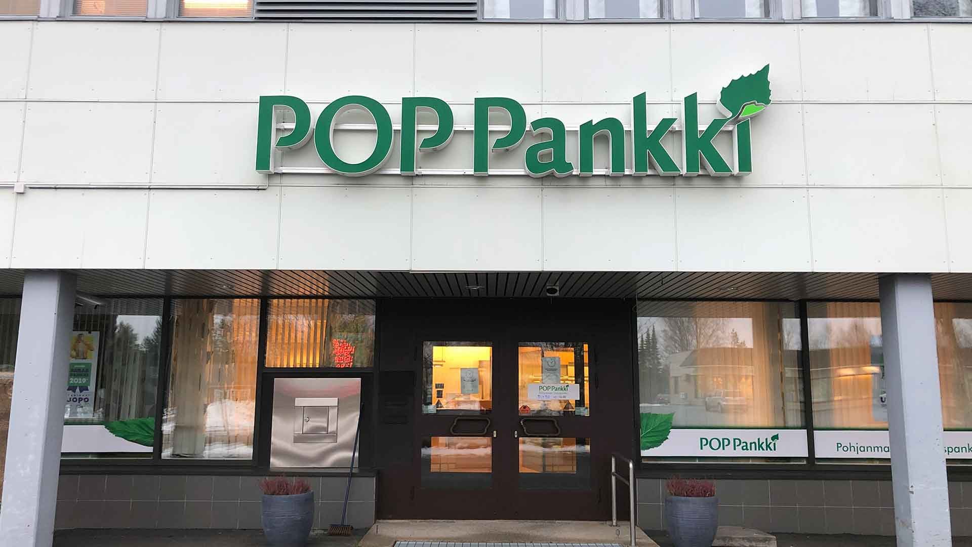 POP Pankki Pohjanmaan Kortesjärven konttori.