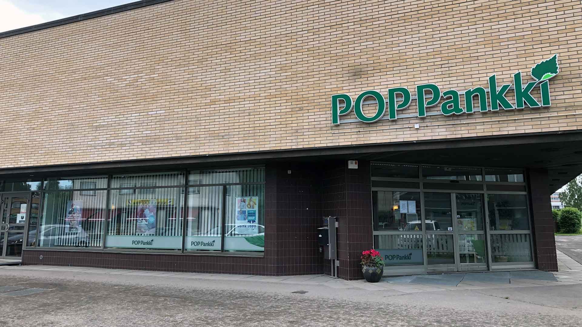 POP Pankki Pohjanmaan Ylivieskan konttori.