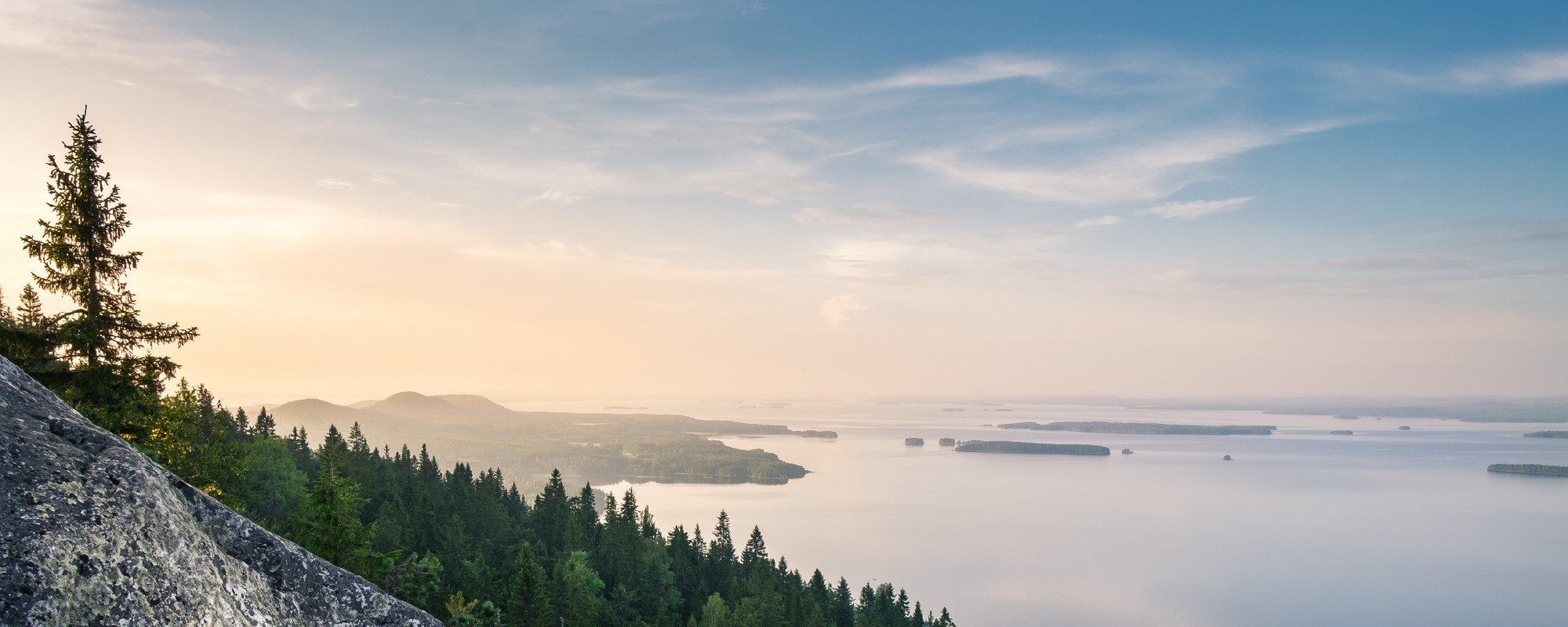 Järvimaisema kuvituskuva