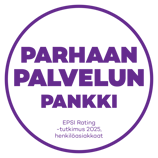 Parhaan palvelun pankki - EPSI Rating.