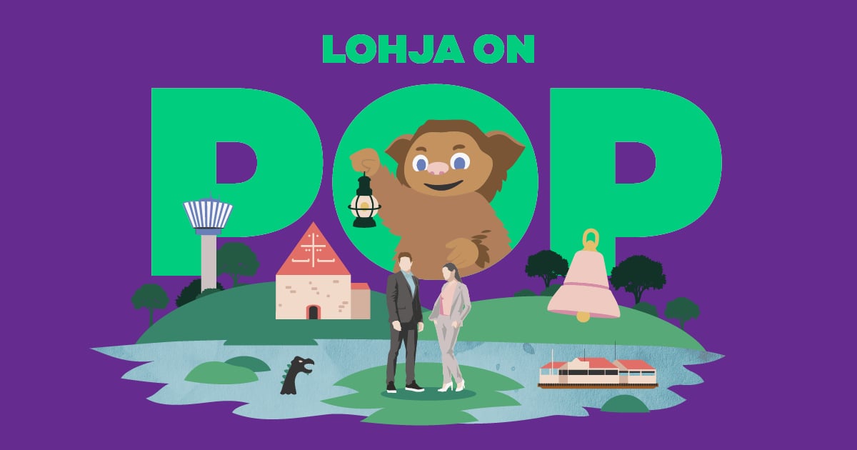 Lohja on POP -kuvituskuva